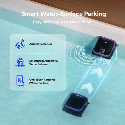 (2026 New) Beatbot Sora 70 Pool Vacuum Robot, 360° Top-to-Bottom Cleaning, Smart Surface Parking, 6L Capacity, 6800GPH Super Power for Above & In-Ground Pools Up to 3,200 sq. ft, Lilac