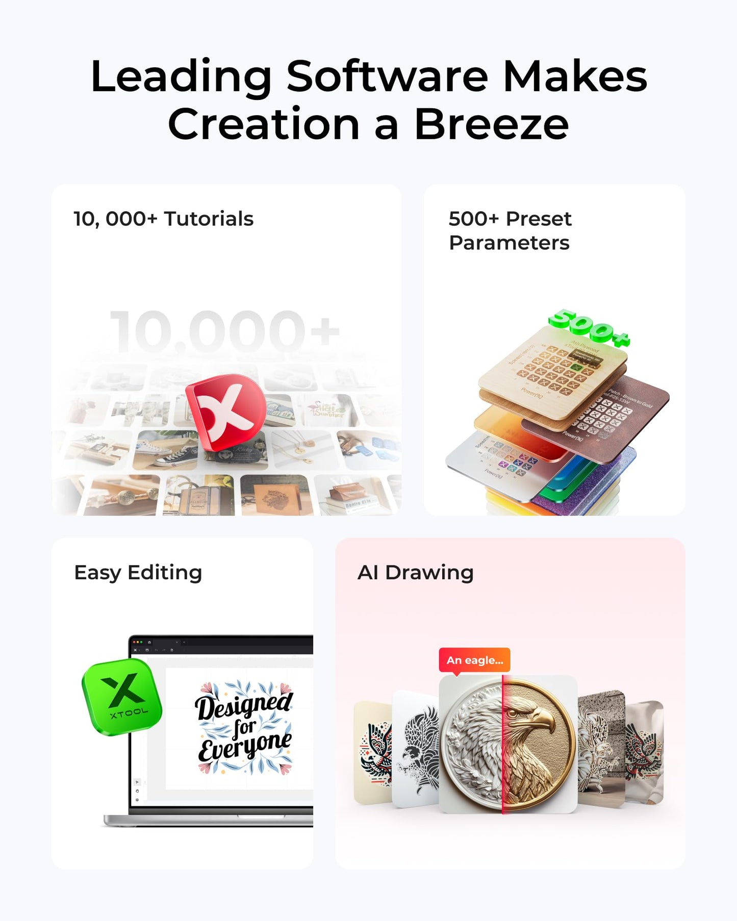 xTool S1 20W Laser Cutter and Laser Engraver for Tumblers, 23.93" x 15.16" Bed Size, 600mm/s Speed, Laser Engraving Machine, Laser Engraver for Wood and Metal, Acrylic, Big Project - Rotary Bundle