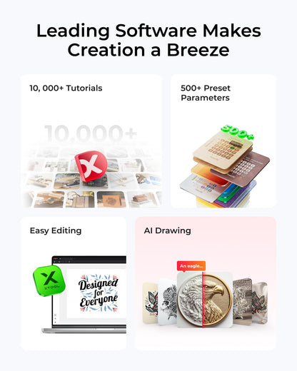xTool S1 20W Laser Cutter and Laser Engraver for Tumblers, 23.93" x 15.16" Bed Size, 600mm/s Speed, Laser Engraving Machine, Laser Engraver for Wood and Metal, Acrylic, Big Project - Rotary Bundle