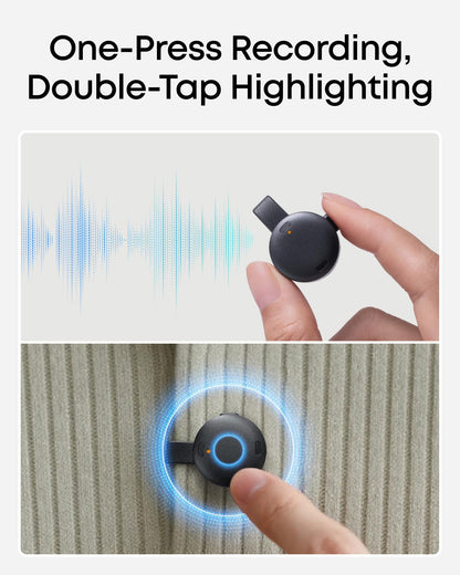 soundcore Work by Anker, Coin-Sized AI Voice Recorder, AI Note Taker for Meetings & Lectures, AI Transcription, AI Gadget, Cross-Meeting Summary, MFi Certified