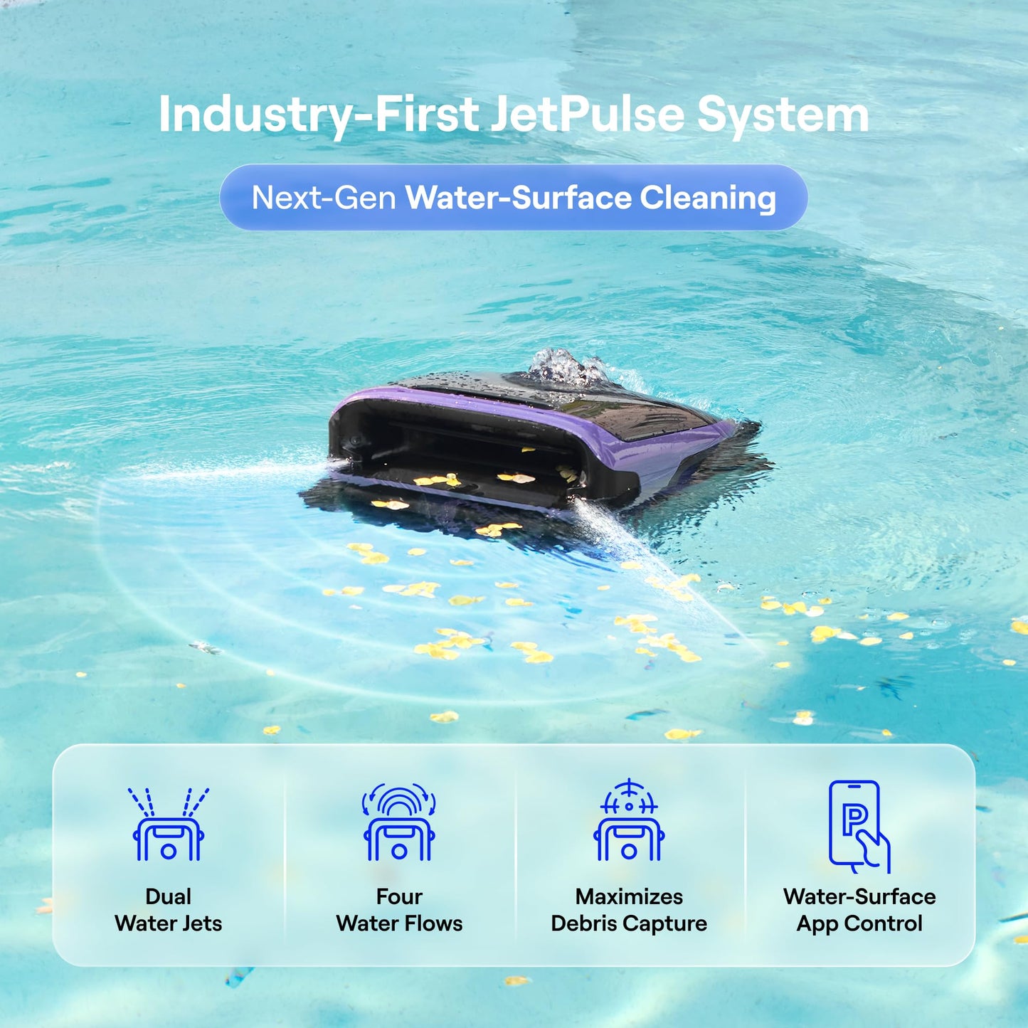 (2026 New) Beatbot Sora 70 Pool Vacuum Robot, 360° Top-to-Bottom Cleaning, Smart Surface Parking, 6L Capacity, 6800GPH Super Power for Above & In-Ground Pools Up to 3,200 sq. ft, Lilac